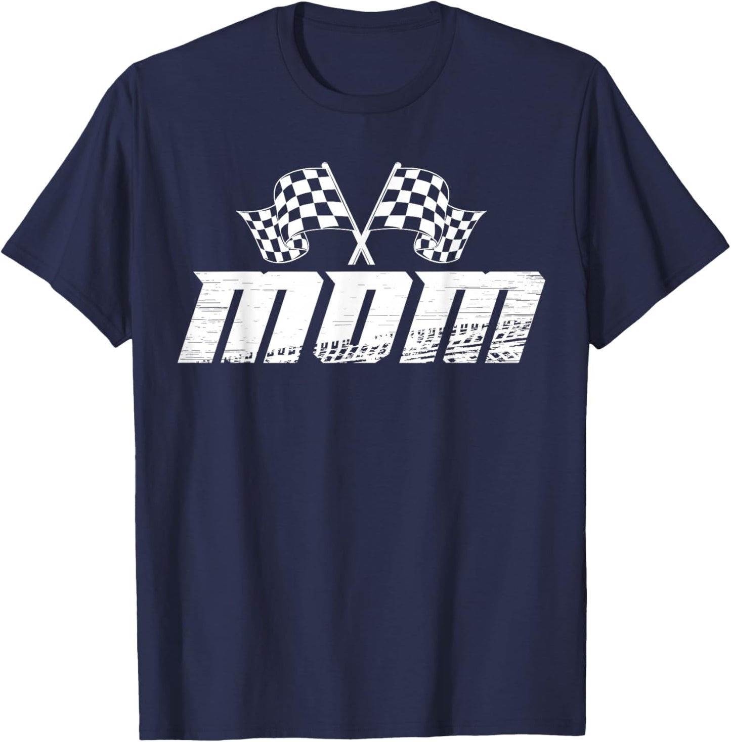 Mom Pit Crew Family Racing Birthday Race Car T-Shirt - T-Shirt | Navy