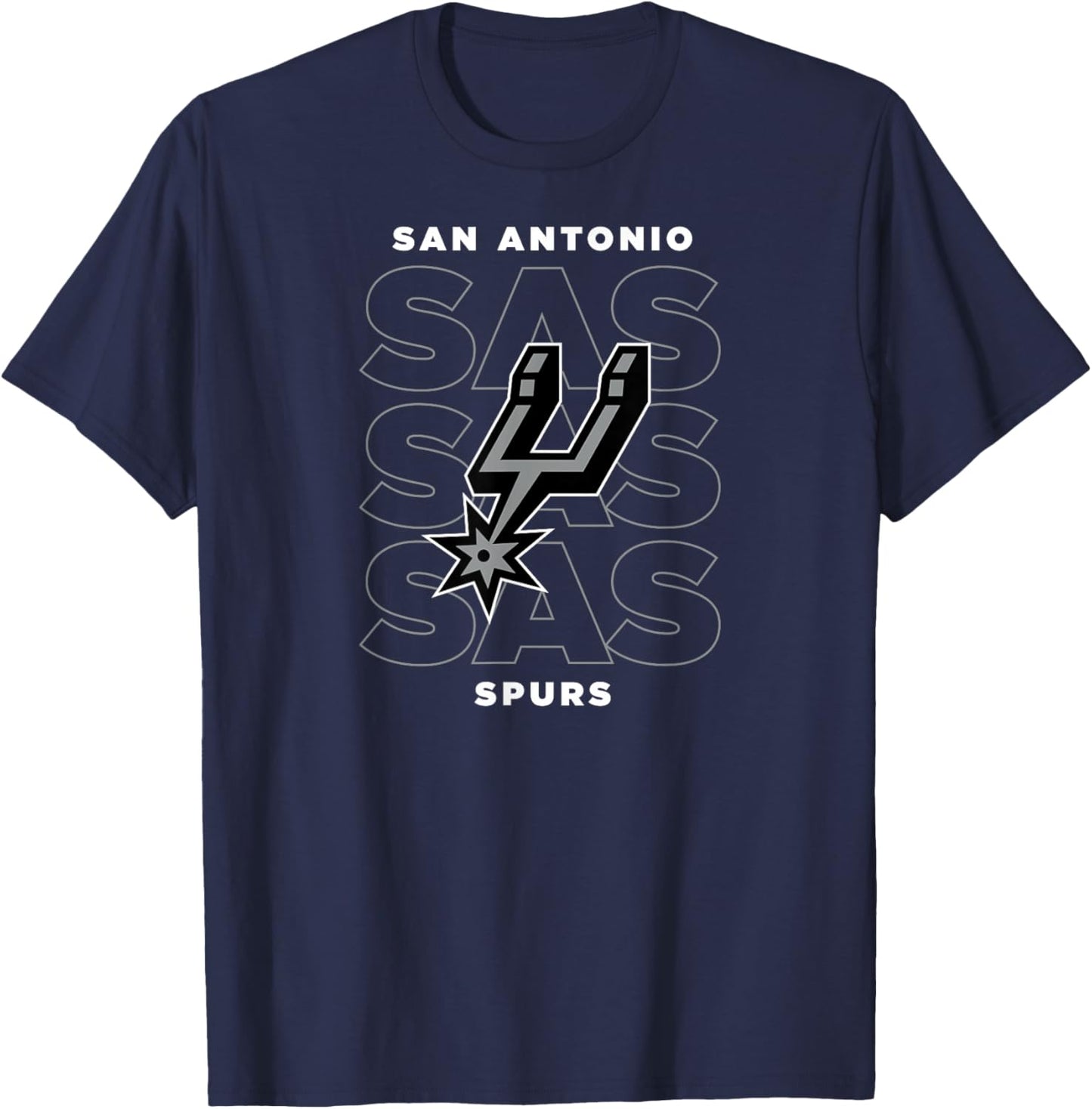 NBA – San Antonio Spurs Stacked City Logo T-Shirt - T-Shirt | Navy