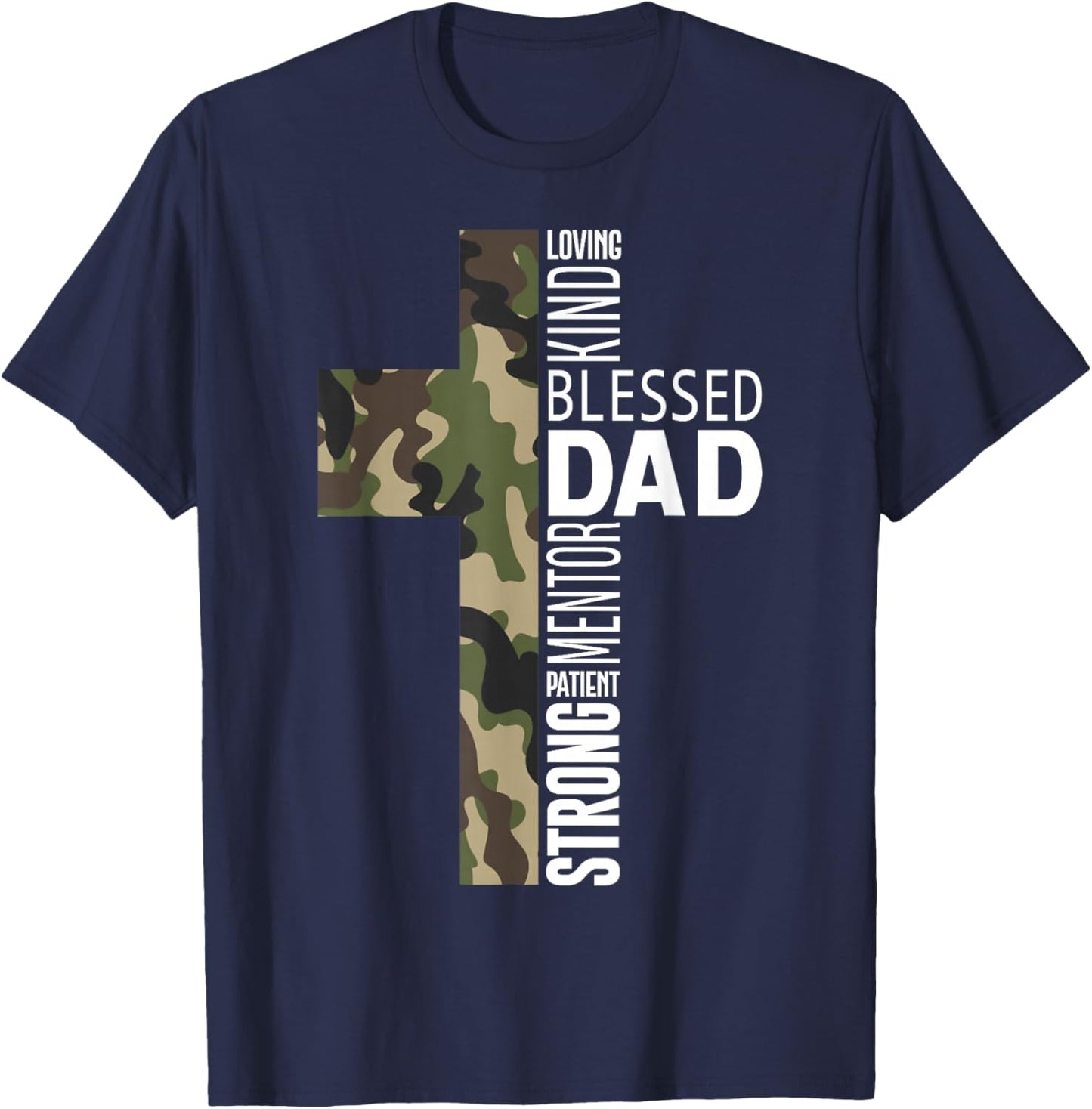 Christian Lovers Man of God Dad Jesus Faith Man of God Dad T-Shirt - T-Shirt | Navy