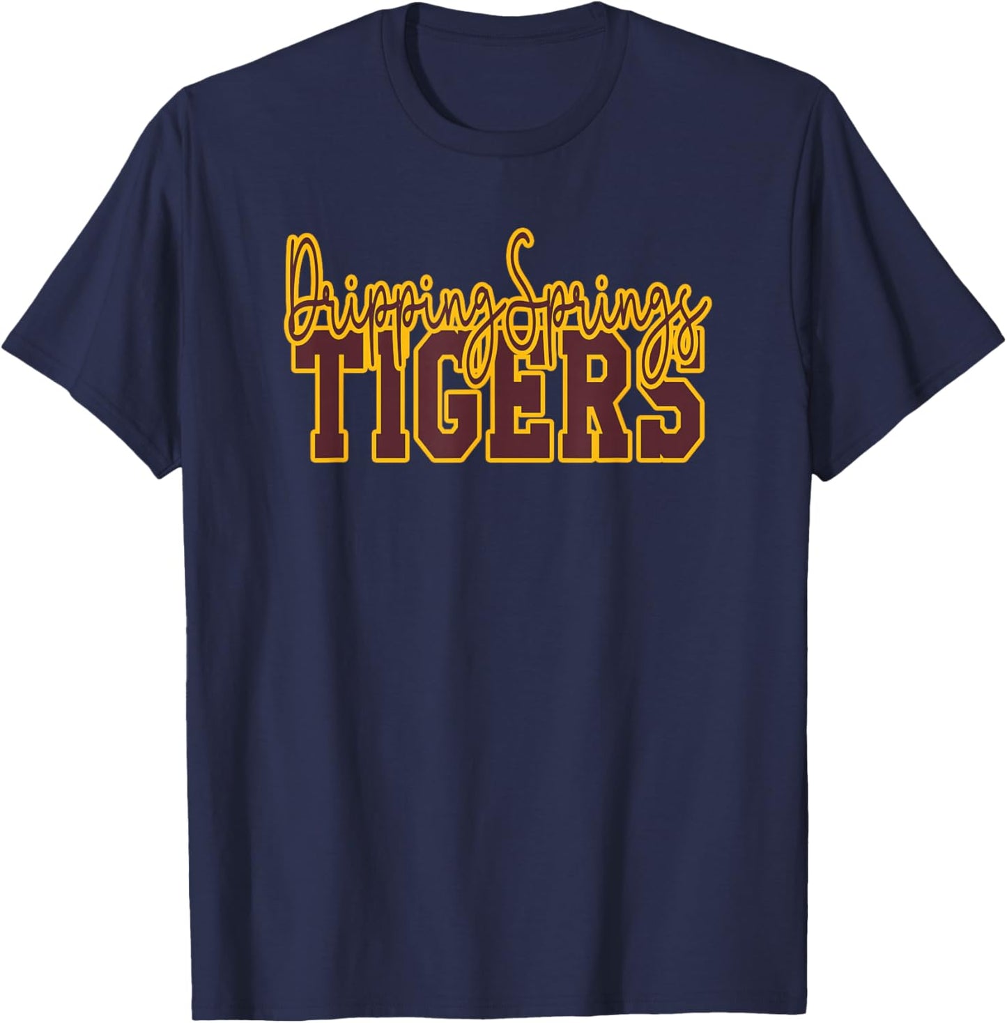 Dripping Springs High School Tigers T-Shirt - T-Shirt | Navy