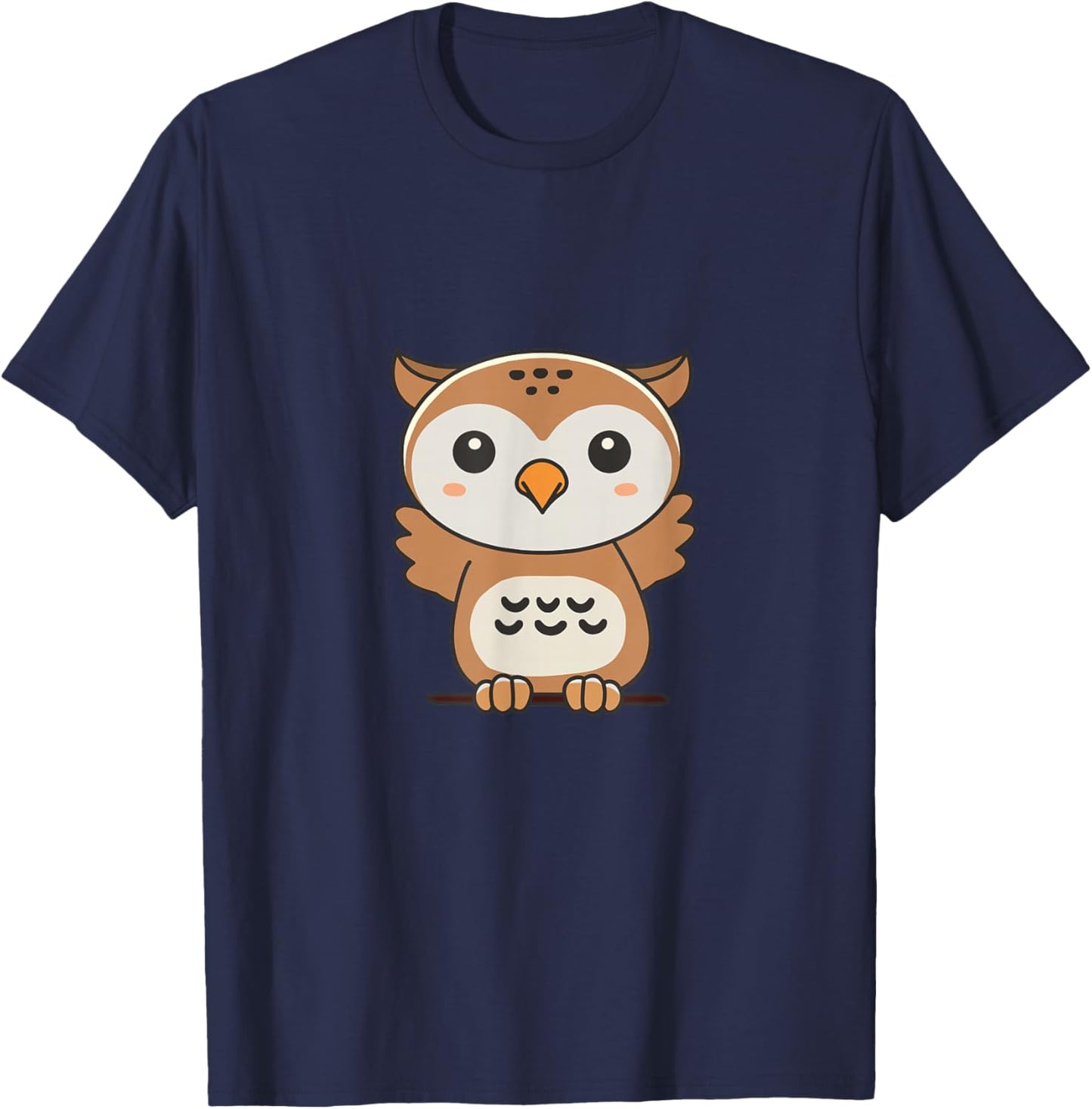 Owl Cute Animals For Kids Manga Owls T-Shirt - T-Shirt | Navy