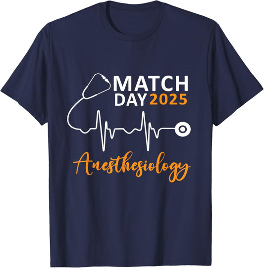 Match Day 2025 Anesthesiology Medical School Residency T-Shirt - T-Shirt | Navy
