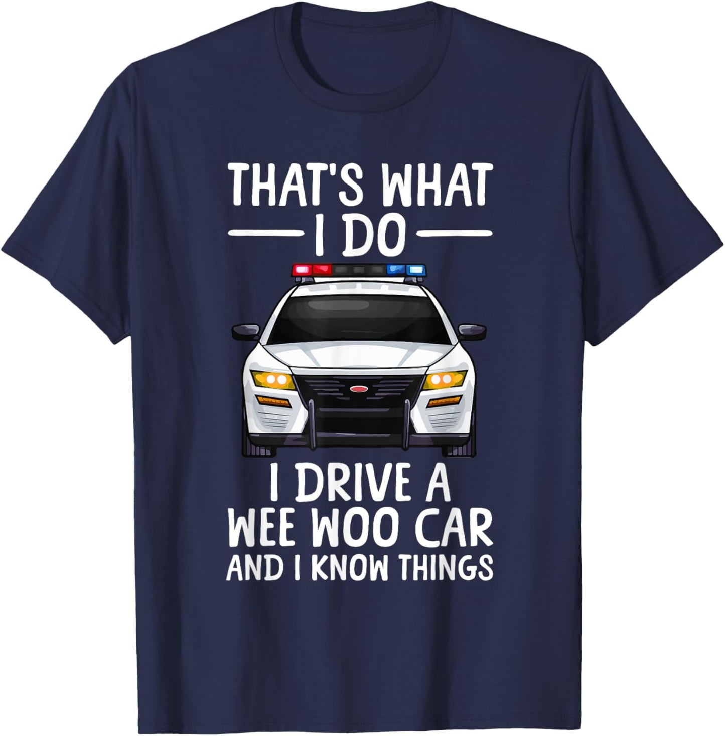 Funny Police Art Women Cop Policeman Police Officer T-Shirt - T-Shirt | Navy