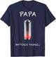 Dad Battery Low Parental Burnout Humor Man T-Shirt - T-Shirt | Navy