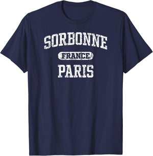 Utopia Sport Paris France Shop Sorbonne Administrative District of Paris France Distressed T-Shirt - T-Shirt | Navy