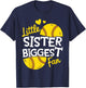 Softball Little Sister Biggest Fan Teen Girls Baby Kids Cute T-Shirt - T-Shirt | Navy