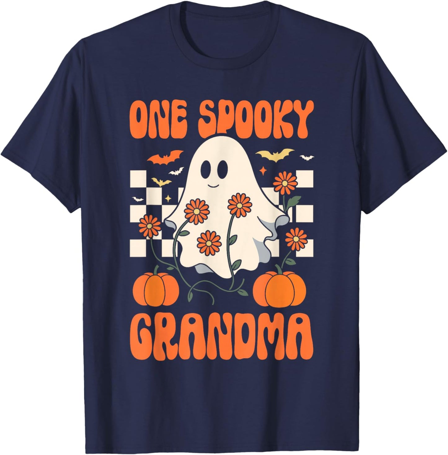 One Spooky Grandma Matching Family Halloween Costumes T-Shirt - T-Shirt | Navy