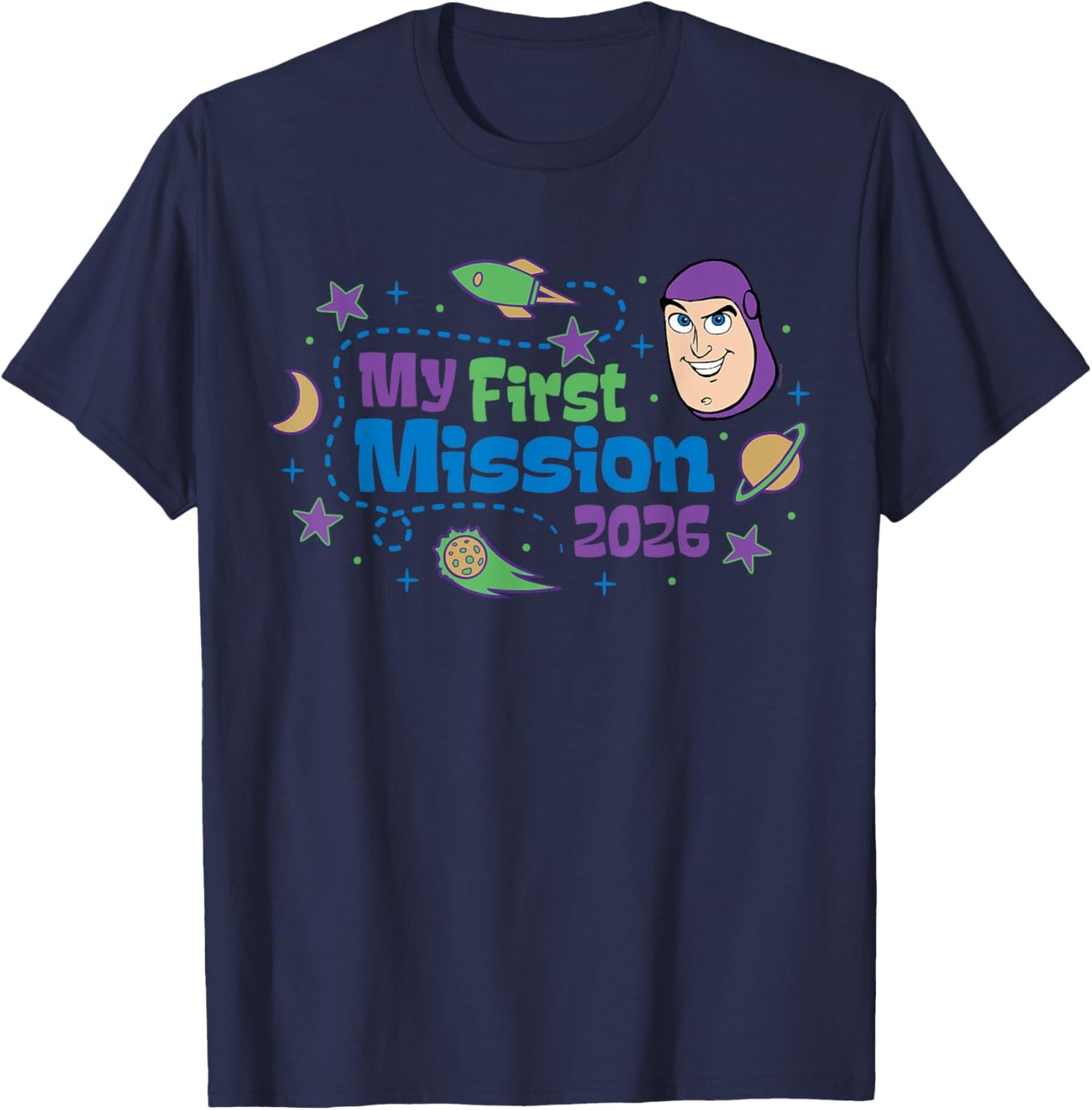 Disney and Pixar's Toy Story Buzz My First Mission 2026 T-Shirt - T-Shirt | Navy