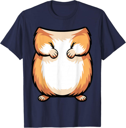Hamster Shirt Adult Kids Men Women Brown Hamster Costume T-Shirt - T-Shirt | Navy