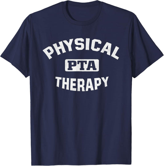 Physical Therapist Assistant PTA Retro Collegiate T-Shirt - T-Shirt | Navy