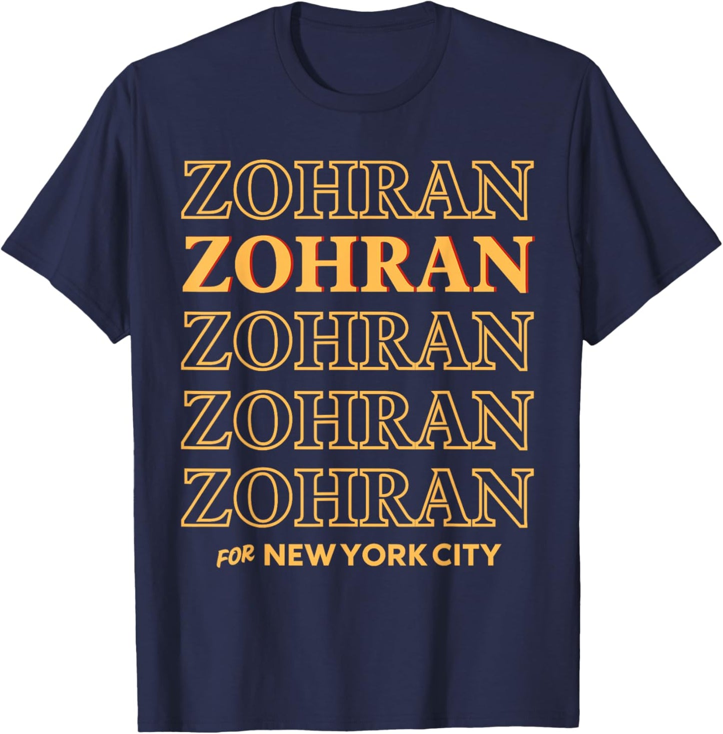 Zohran Mamdani for NYC Mayor T-Shirt - T-Shirt | Navy