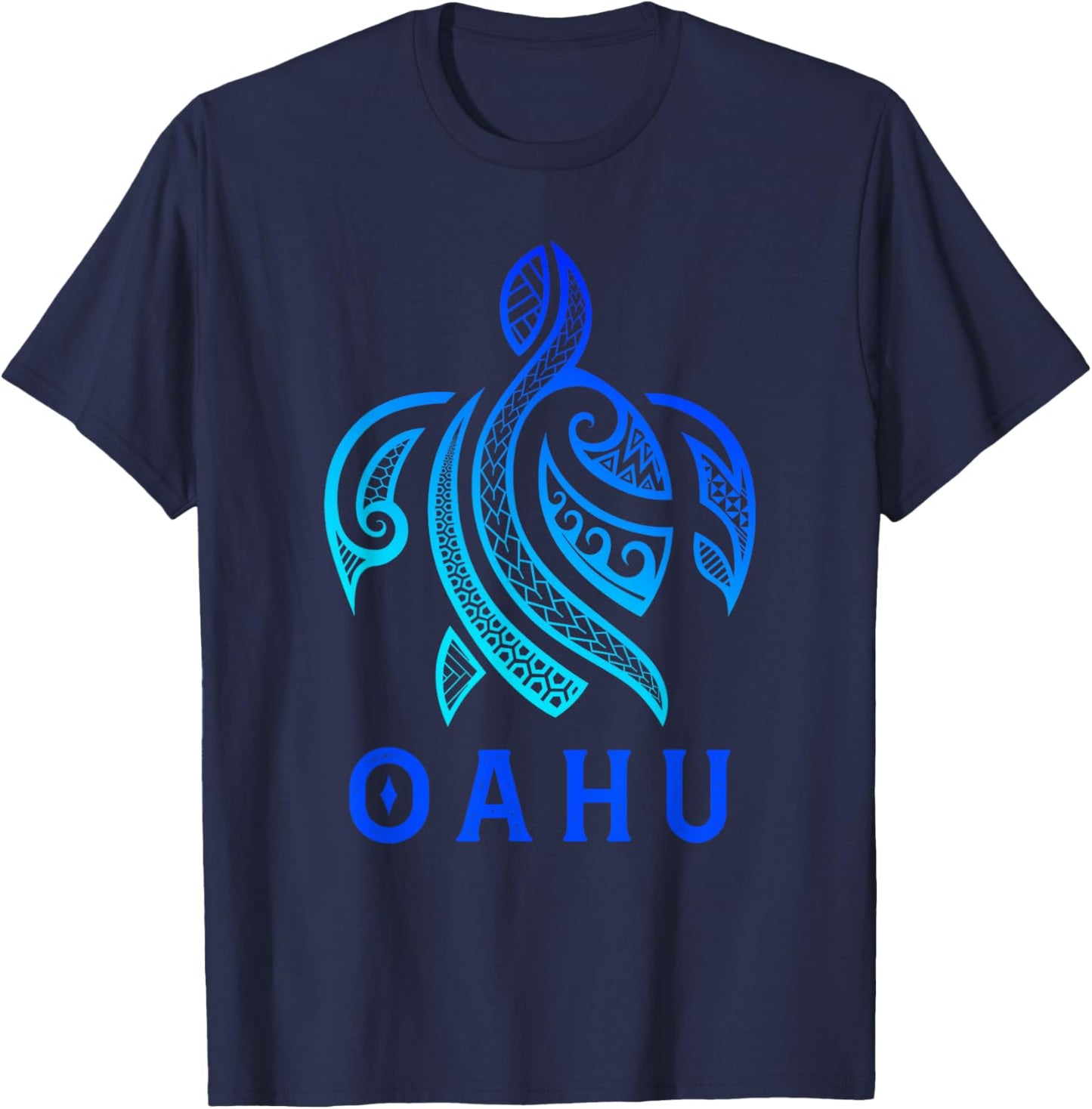 Tribal Sea Turtle Oahu Hawaii Hawaiian Turtle Maori Art T-Shirt - T-Shirt | Navy