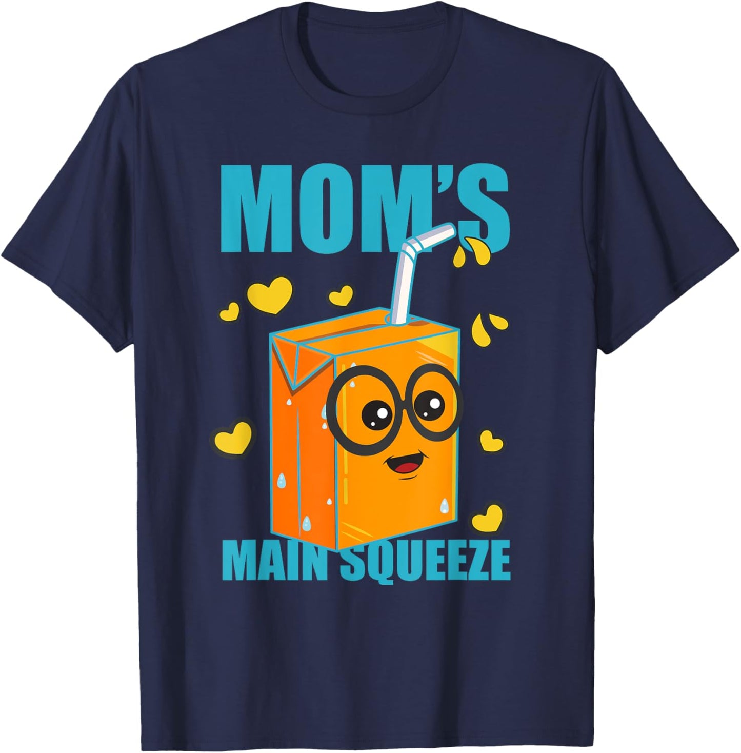 Cute Funny Mom's Main Squeeze Funny Lemon Boy Girl Toddler T-Shirt - T-Shirt | Navy