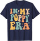 Retro Groovy In My Poppy Era Father's Day T-Shirt - T-Shirt | Navy