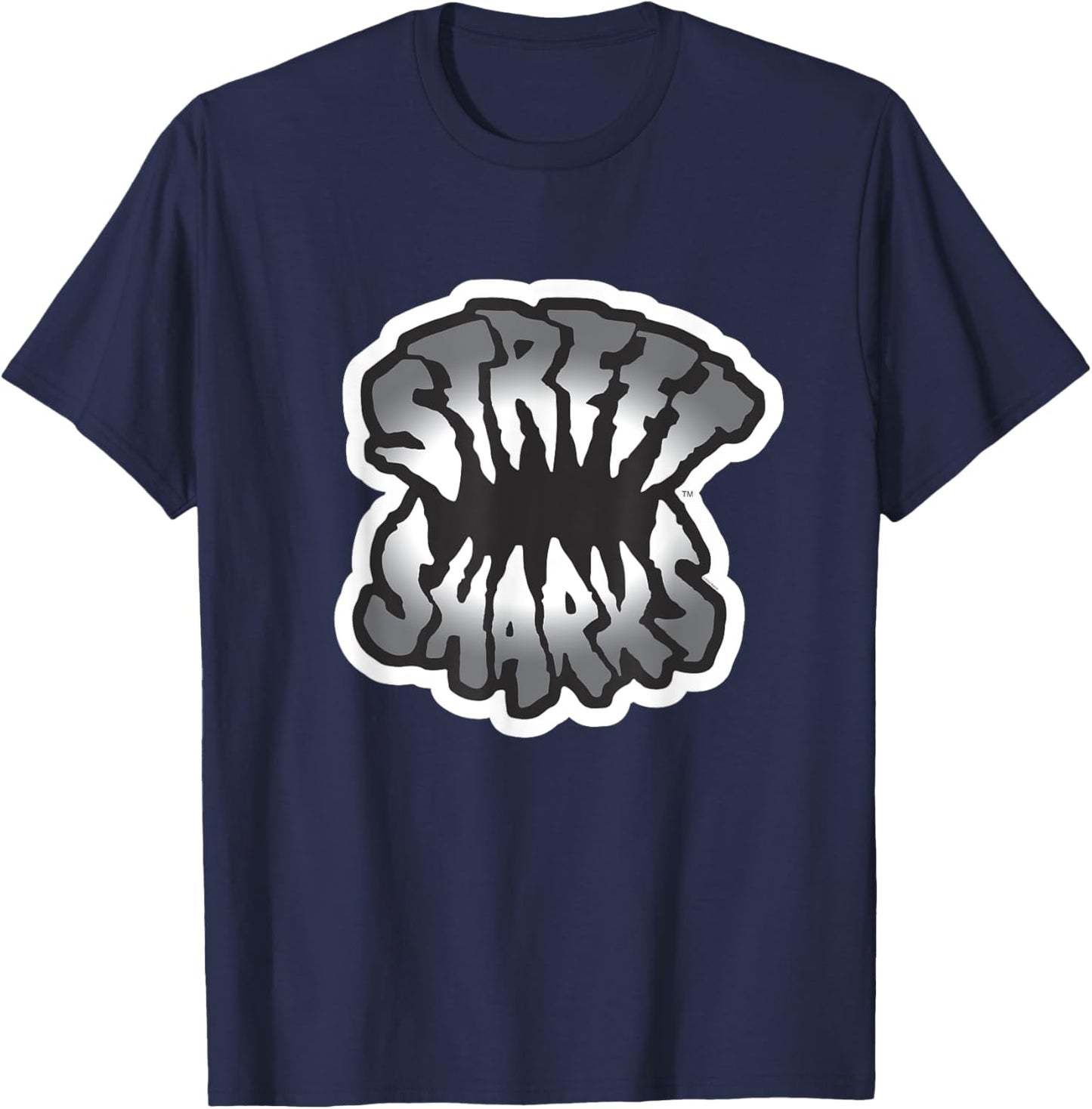 Street Sharks - Grey Logo T-Shirt - T-Shirt | Navy