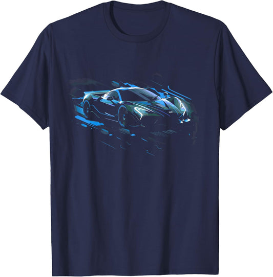 Kids Supercar Sports Car Exotic Luxury Hypercar Concept Car T-Shirt - T-Shirt | Navy