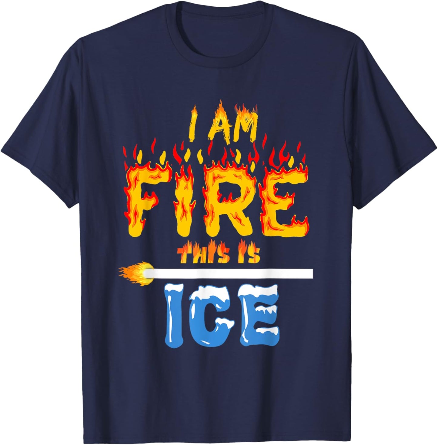 Funny Ice and Fire Costume Halloween Family Matching Women T-Shirt - T-Shirt | Navy