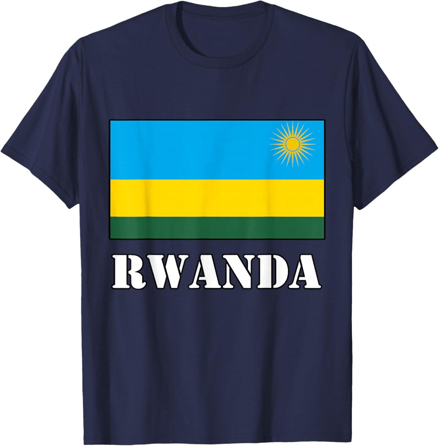 Rwanda Rwandan Roots Rwandan Pride Heritage Rwandan Flag T-Shirt - T-Shirt | Navy