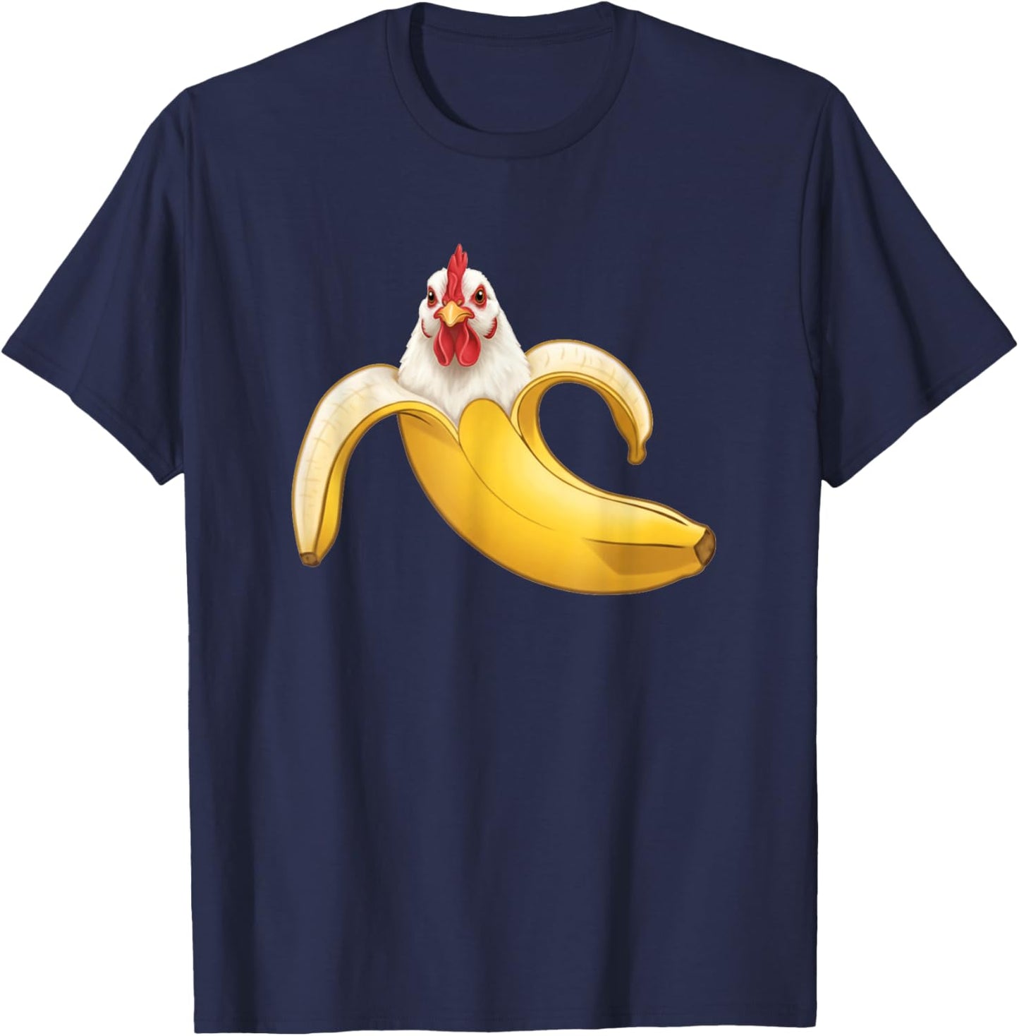 Funny Chicken Lovers Banana Boys Girls Kids T-Shirt - T-Shirt | Navy