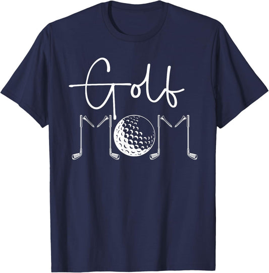 Golf Mom Of A Golf Player Mom Golfer Mama Proud Golf Mother T-Shirt - T-Shirt | Navy