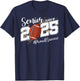 Proud Nannie Of A 2025 Senior Football Graduation T-Shirt - T-Shirt | Navy