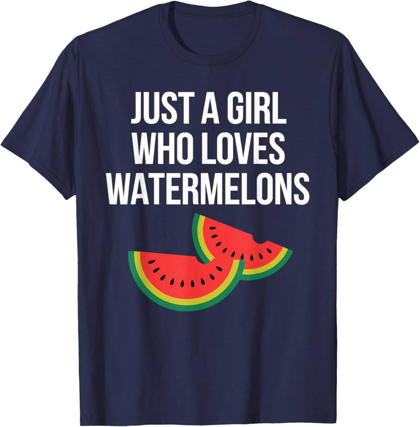 Funny Watermelon Art for Girls Women Watermelon Fruit Lover T-Shirt - T-Shirt | Navy