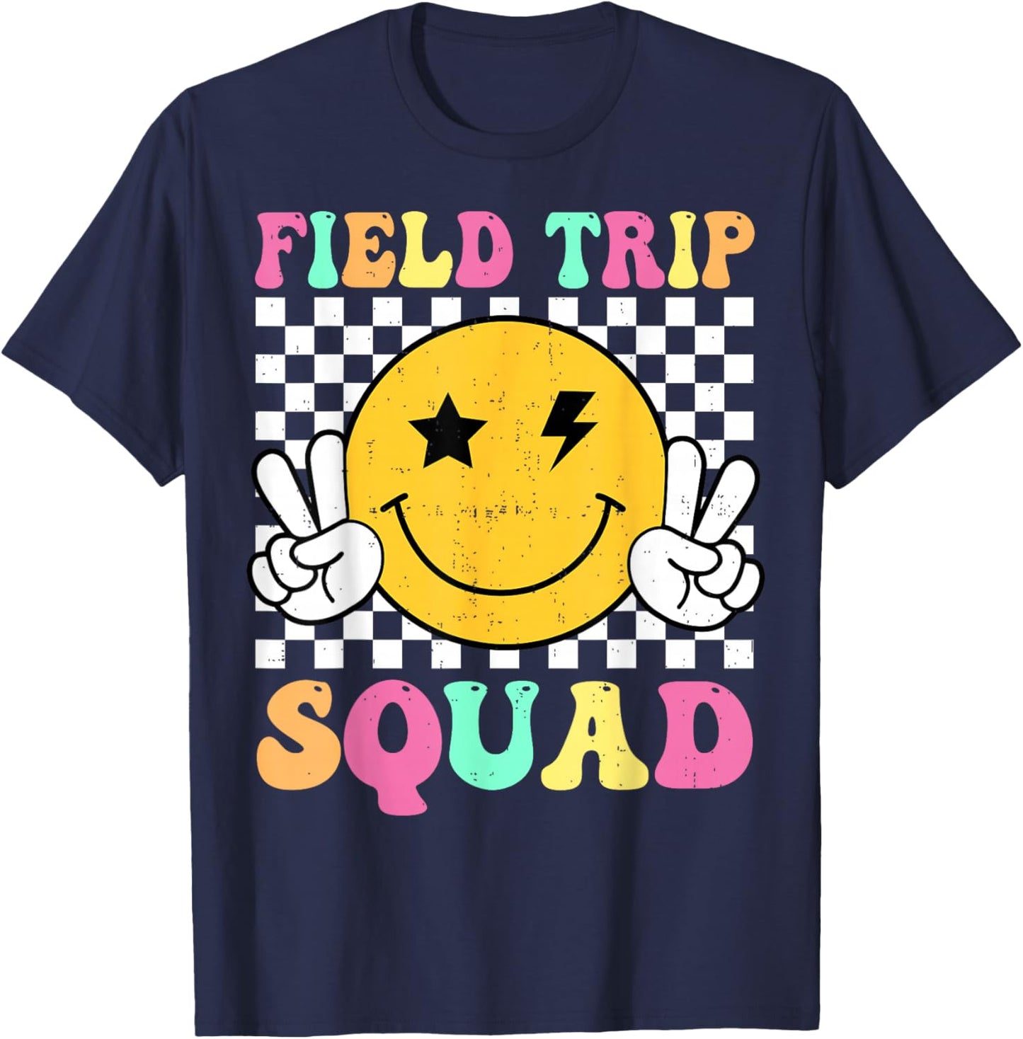 Field Trip Squad School Field Day 2026 Teacher Student Kids T-Shirt - T-Shirt | Navy
