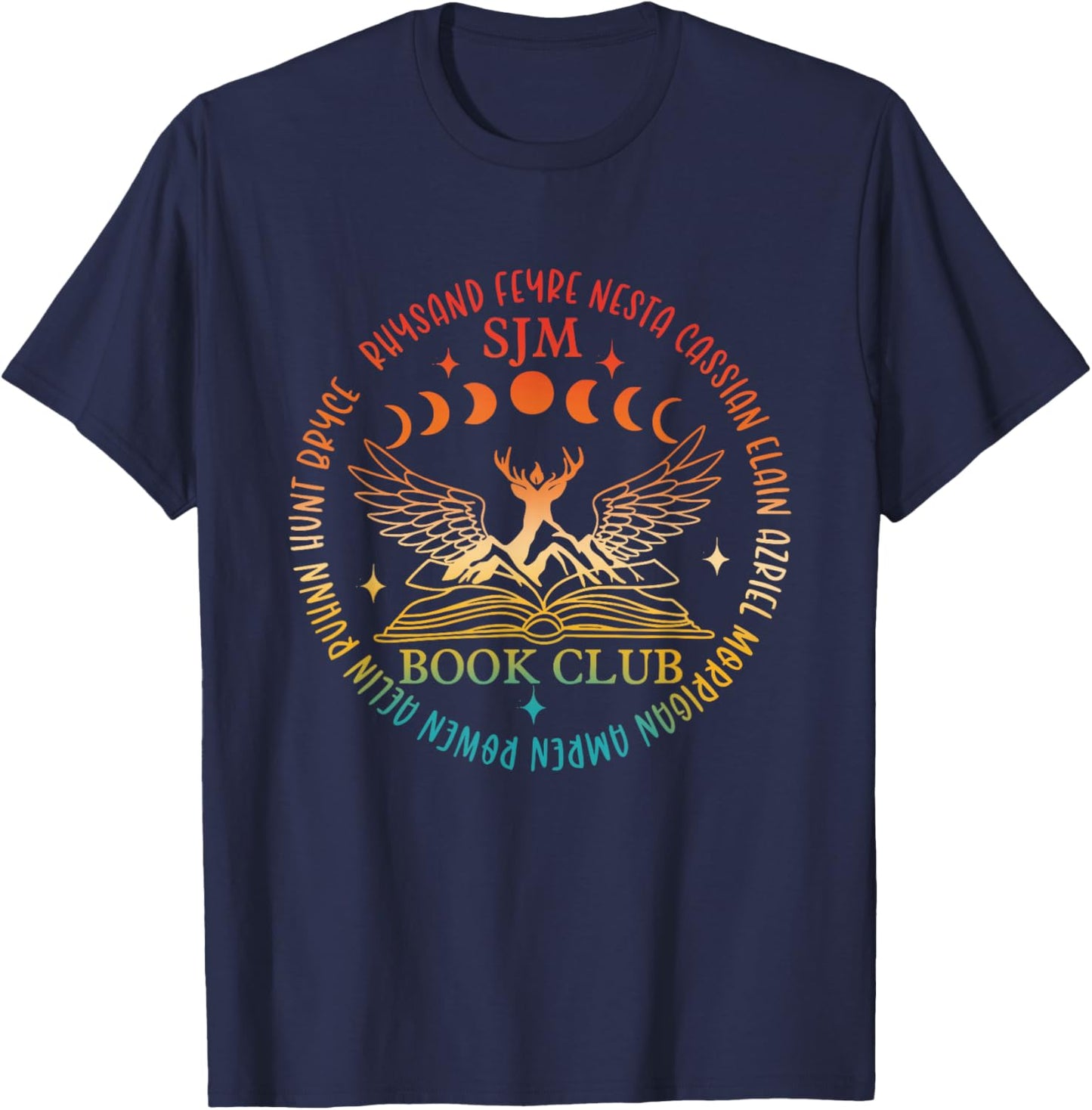 Rhysand Feyre Nesta Retro Funny T-Shirt - T-Shirt | Navy