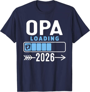 Opa Loading 2026 Promoted To Opa 2026 Baby Announcement T-Shirt - T-Shirt | Navy