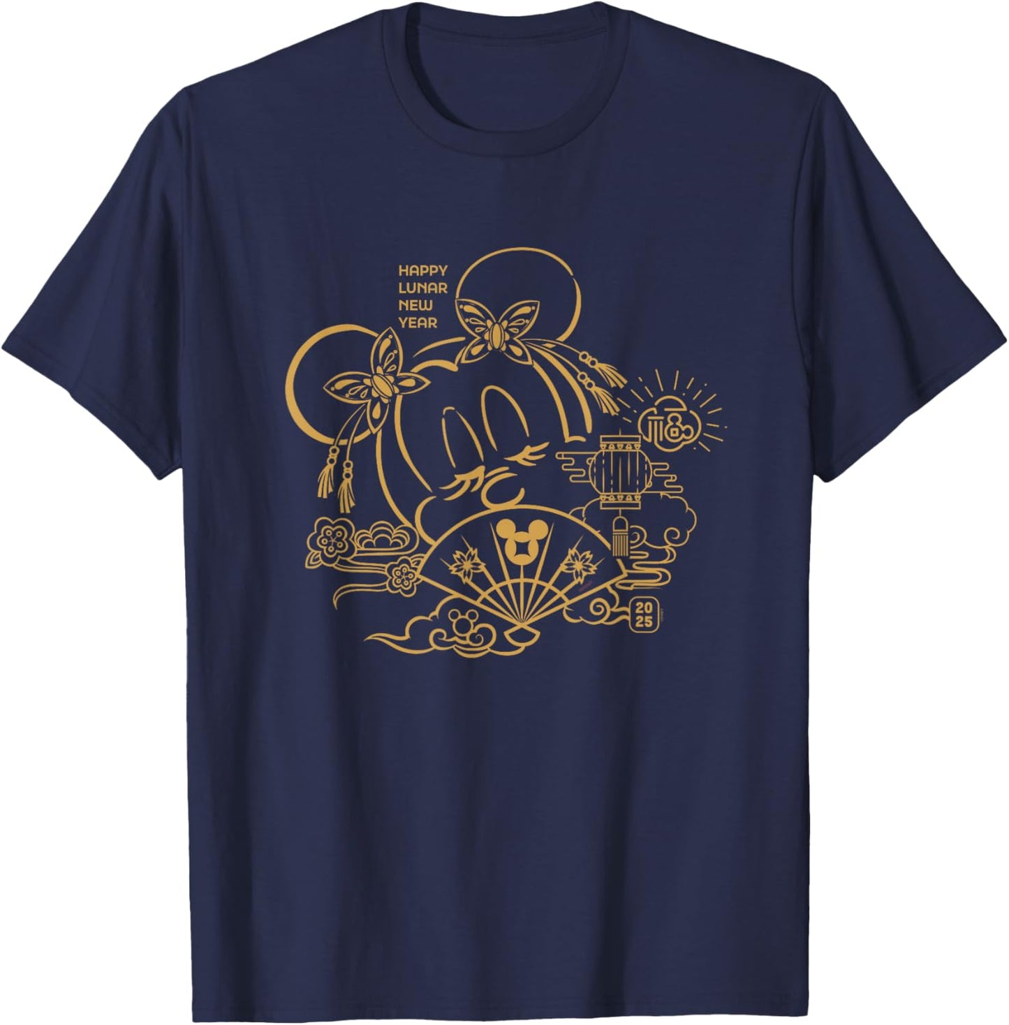 Disney Minnie Mouse Chinese Happy Lunar New Year 2025 T-Shirt - T-Shirt | Navy
