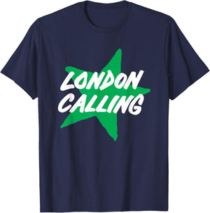 Logo The Clash London Calling Star T-Shirt - T-Shirt | Navy