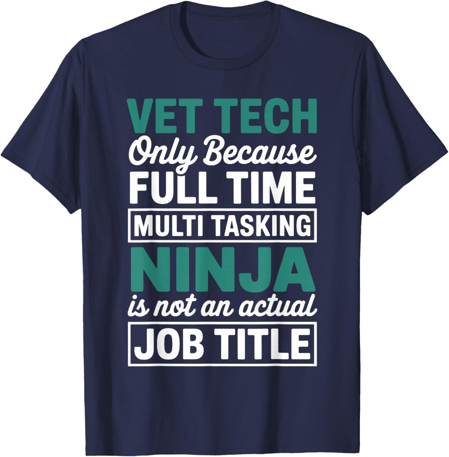 Funny Vet Tech Art Women Veterinary Technician Vet T-Shirt - T-Shirt | Navy