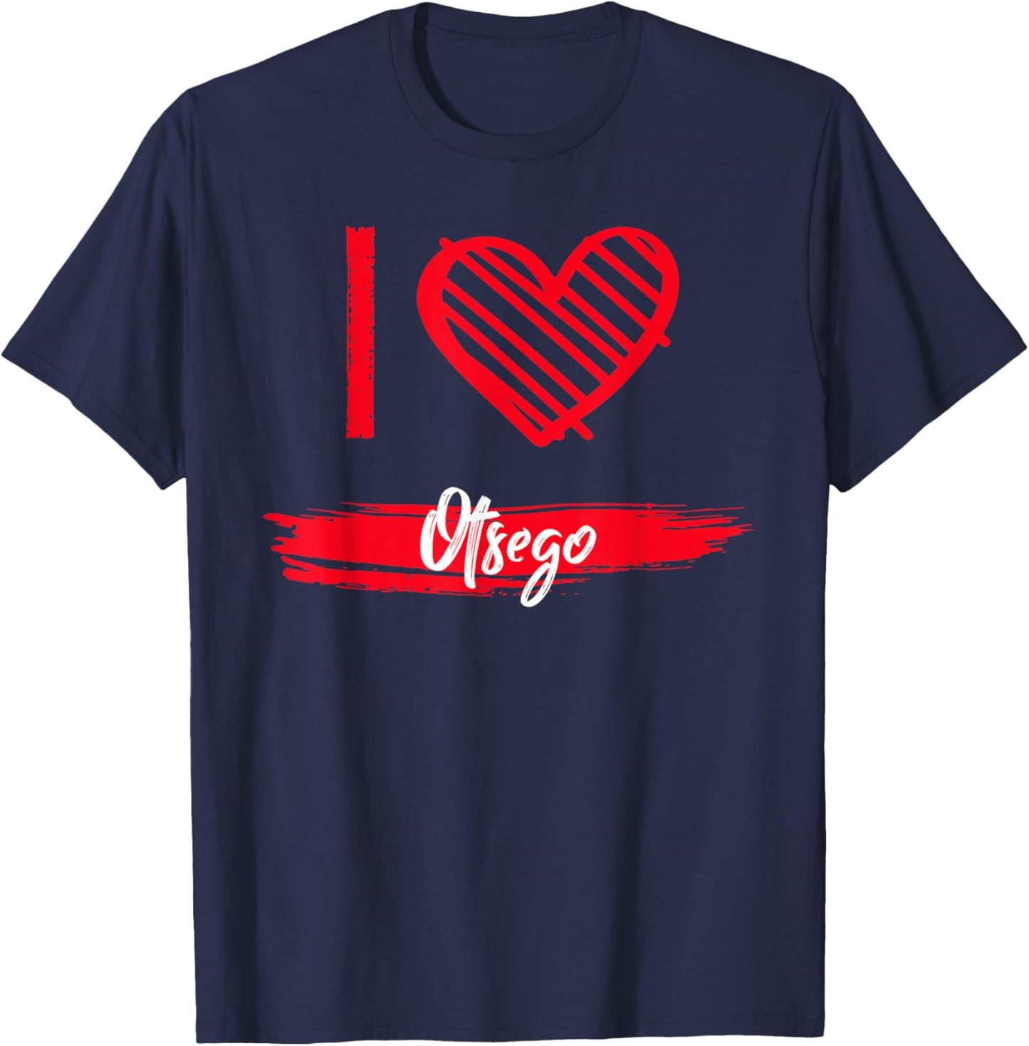 I Love Otsego County I Heart Otsego T-Shirt - T-Shirt | Navy