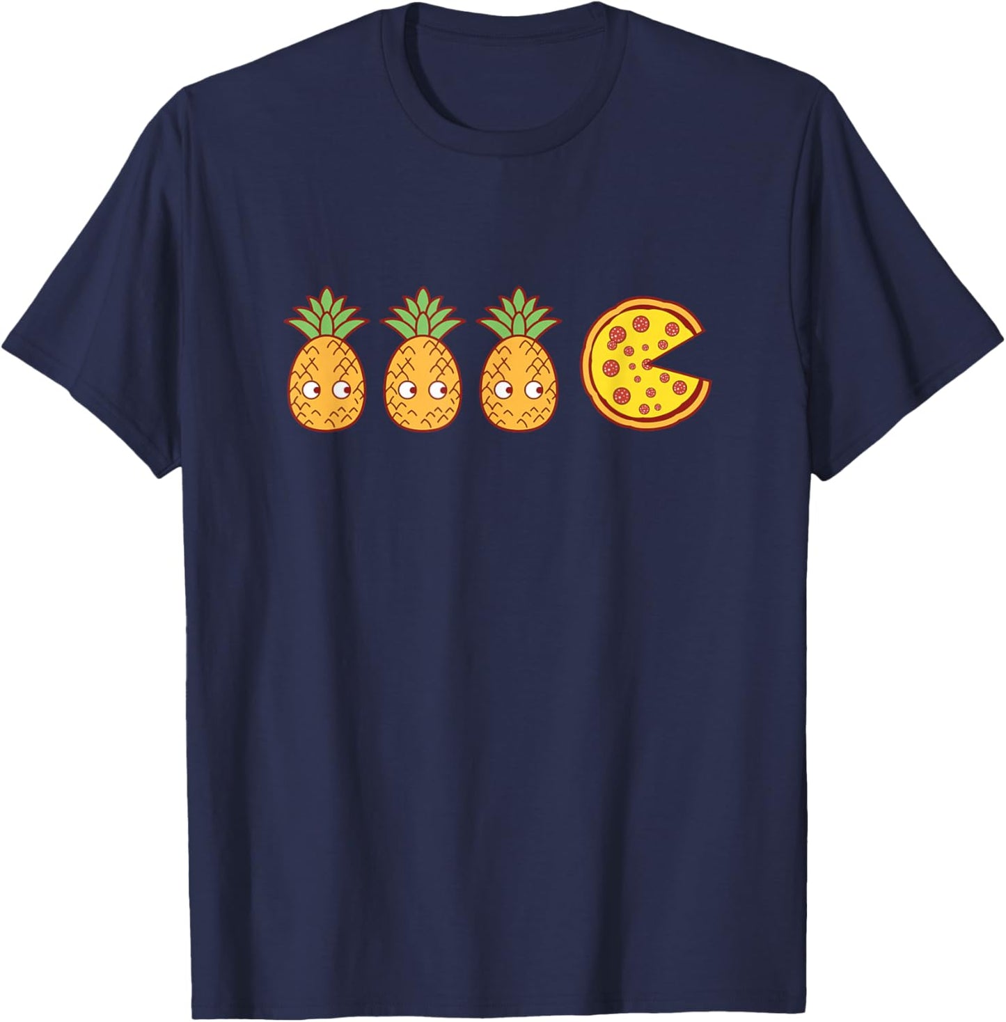 Funny Pineapple Pizza T-Shirt - T-Shirt | Navy