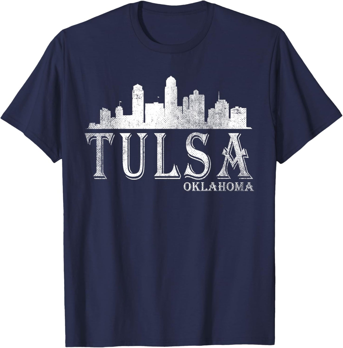 Tulsa Oklahoma OK | Skyline T-Shirt - T-Shirt | Navy