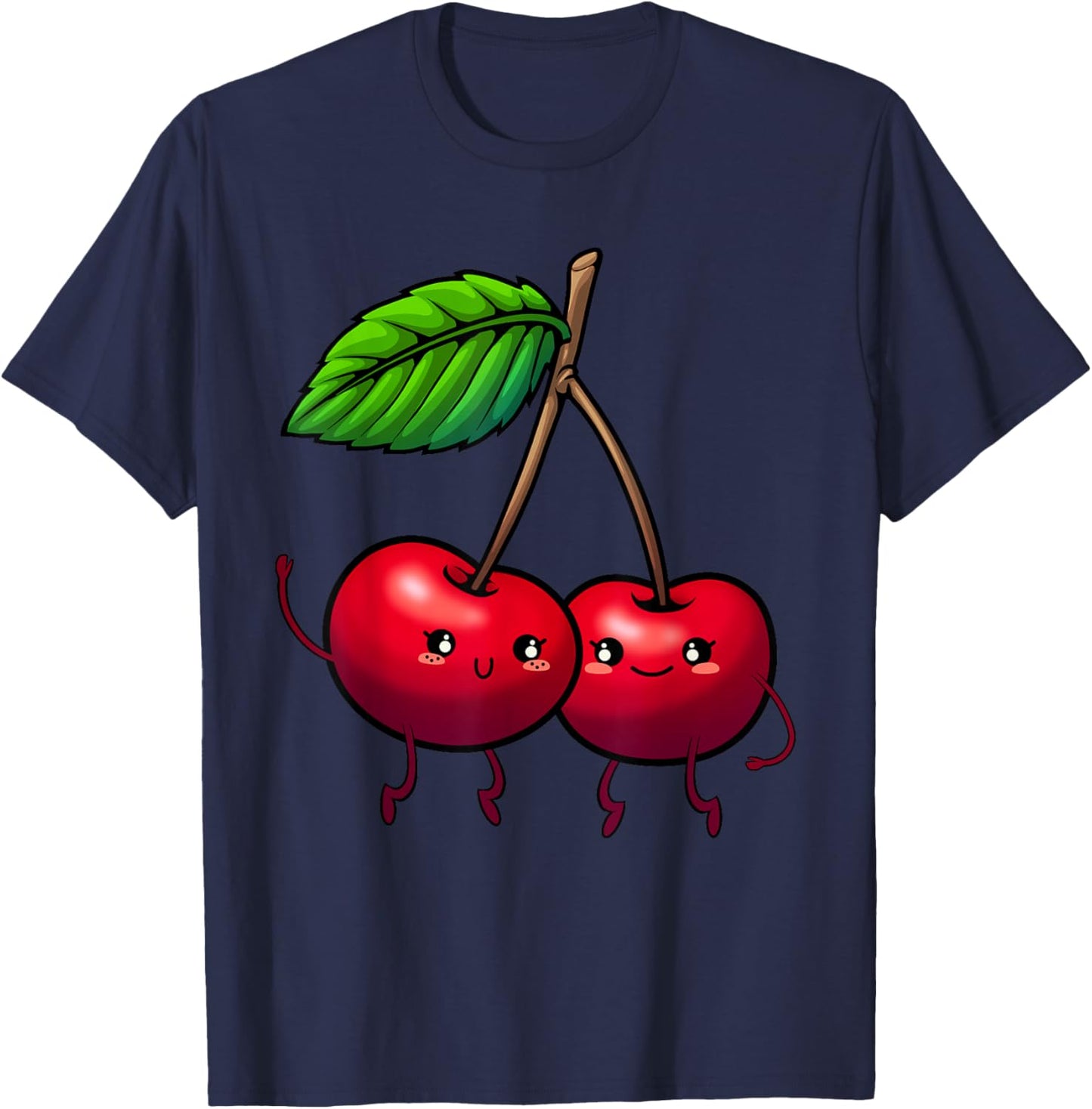 Funny Cherry Graphic Women Cherry Print Cherry Lover T-Shirt - T-Shirt | Navy