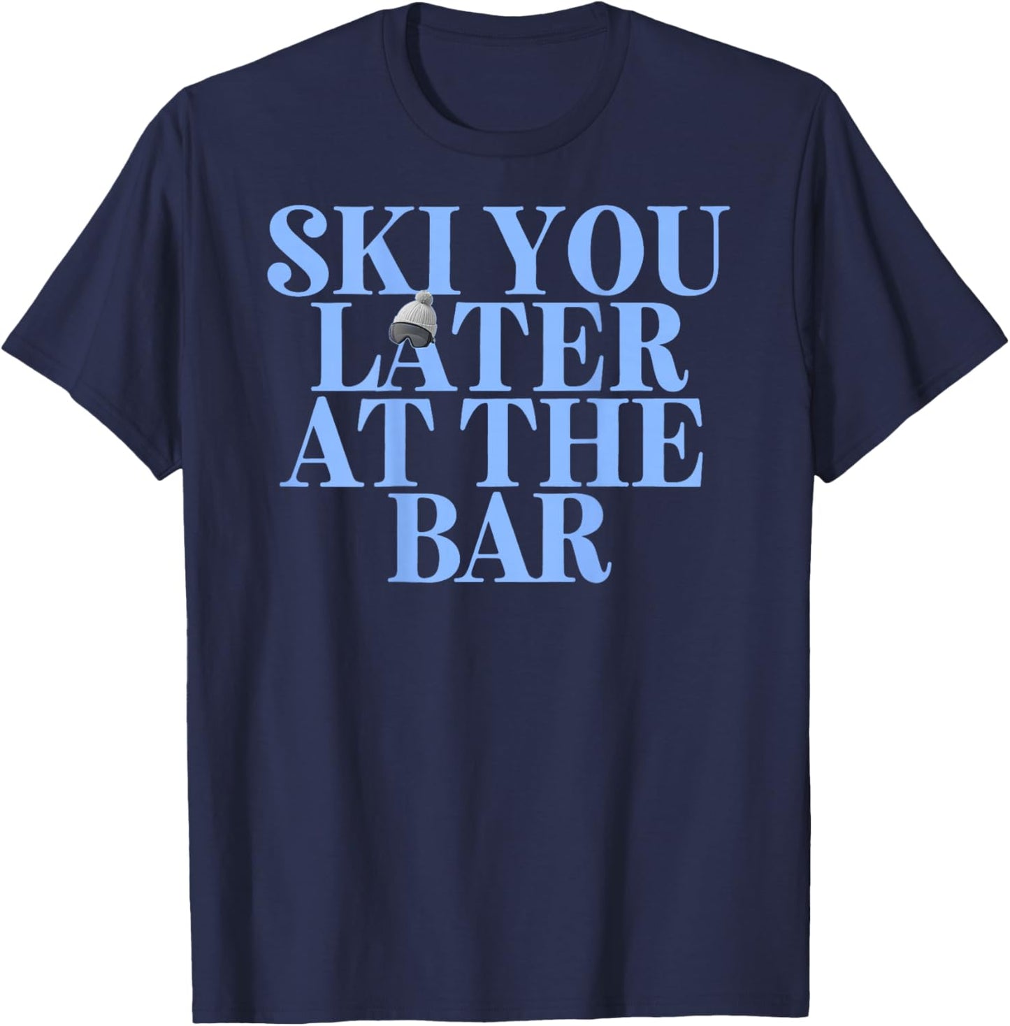 SKI You Later at The Bar X The Ski Club Skier Backprint T-Shirt - T-Shirt | Navy