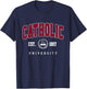 Vintage Catholic Varsity Arch Collegiate Women T-Shirt - T-Shirt | Navy