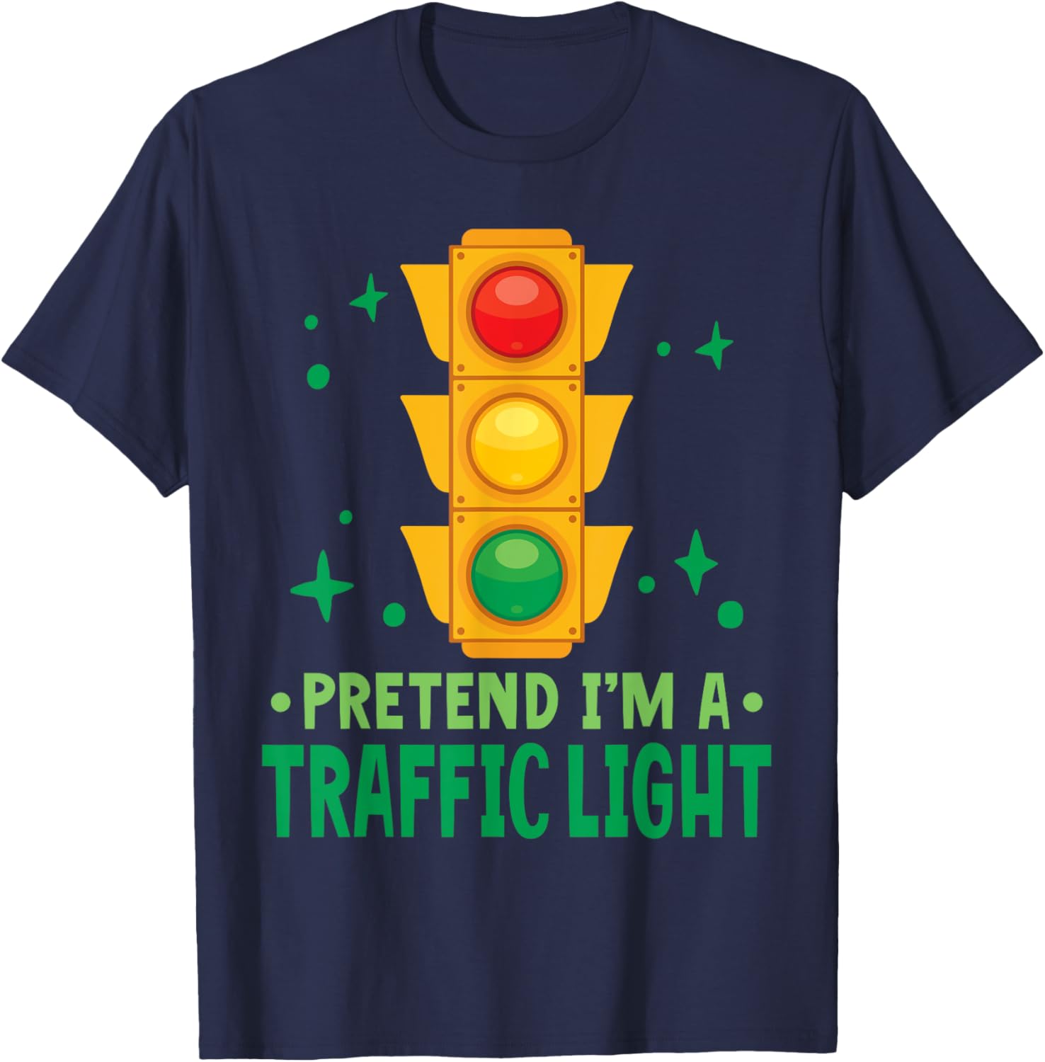 Traffic Lights Halloween Pretend I'm A Traffic Light T-Shirt - T-Shirt | Navy