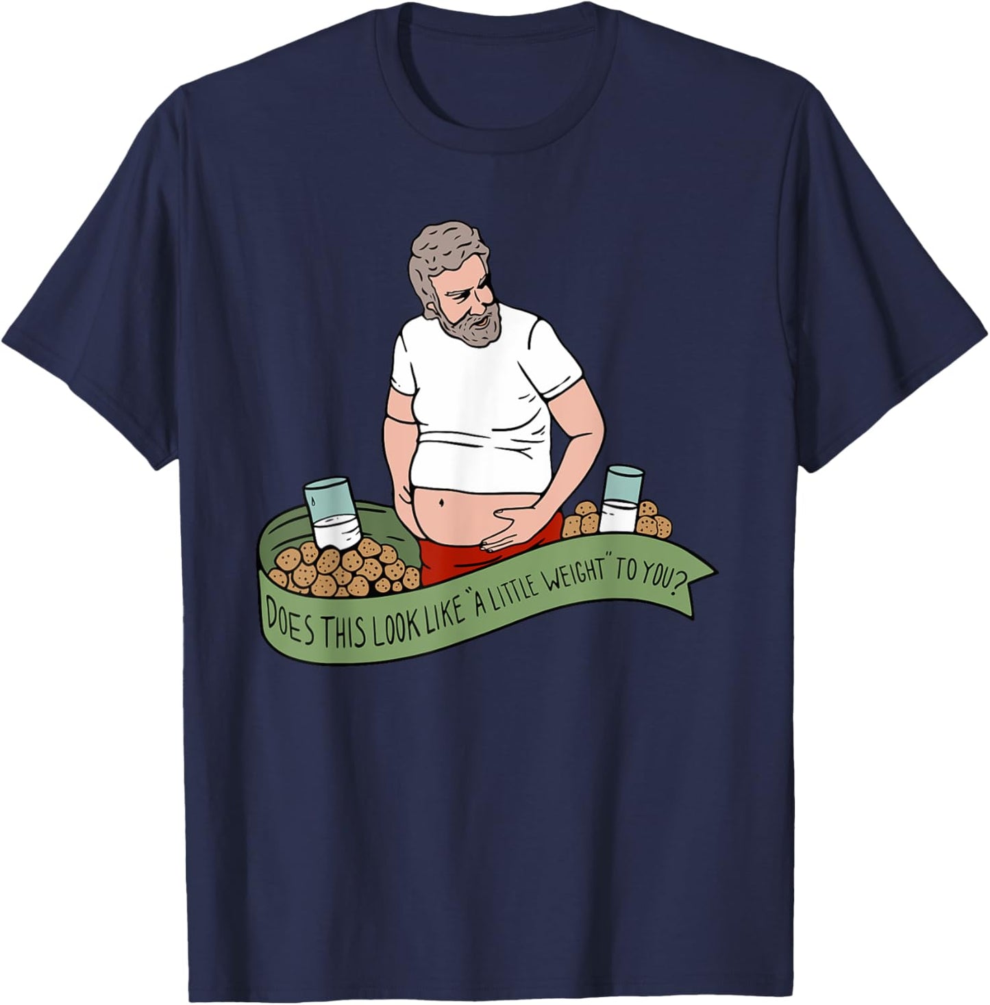 The Santa Clause “A Little Weight” Funny Design T-Shirt - T-Shirt | Navy