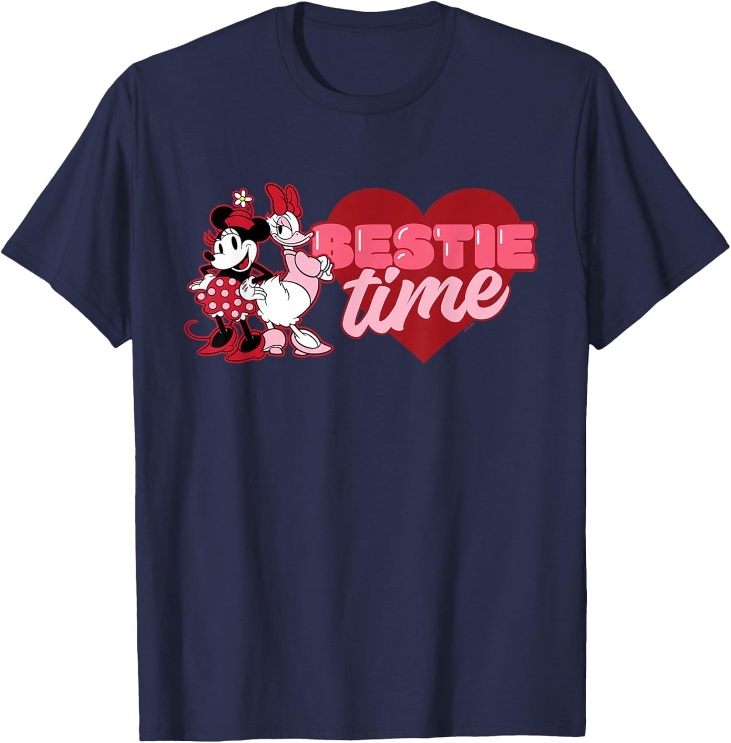 Disney Minnie & Daisy Valentine’s Day Bestie Time Matching T-Shirt - T-Shirt | Navy