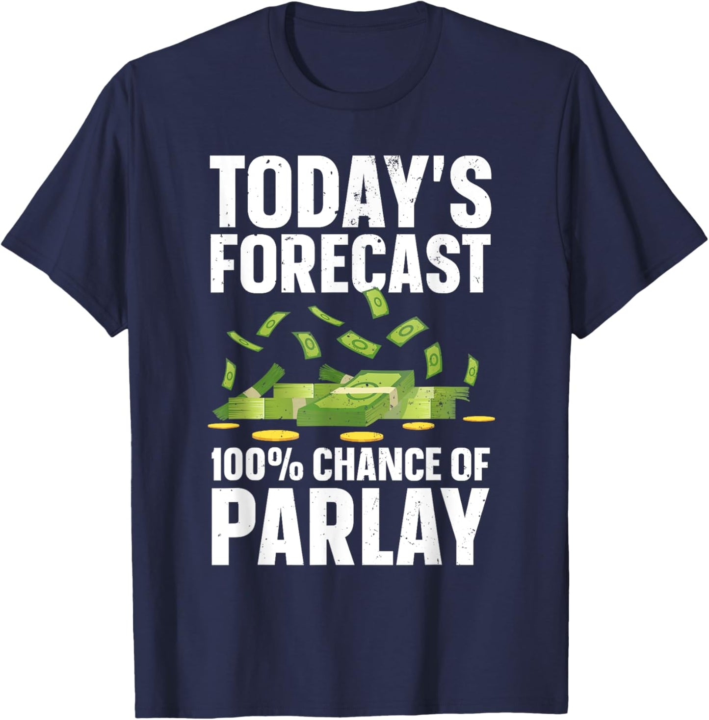 Parlay Sports Betting Design Women Sports Gambler T-Shirt - T-Shirt | Navy