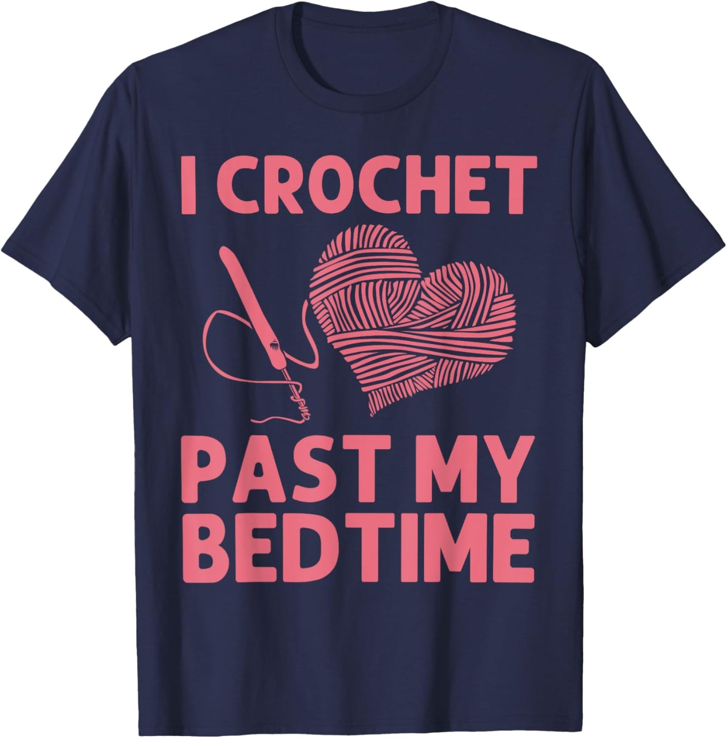 Cool Crochet Design Mom Crocheting Lover Crocheter T-Shirt - T-Shirt | Navy
