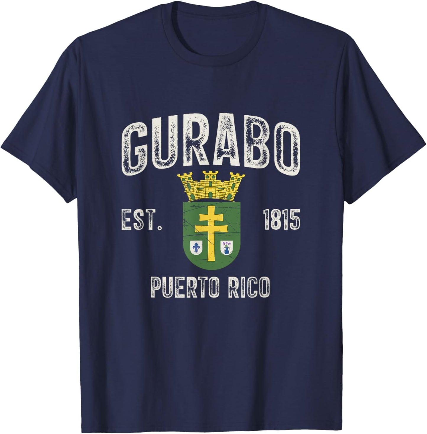 Gurabo City In Puerto Rico Est 1815, Gurabo Armorial T-Shirt - T-Shirt | Navy