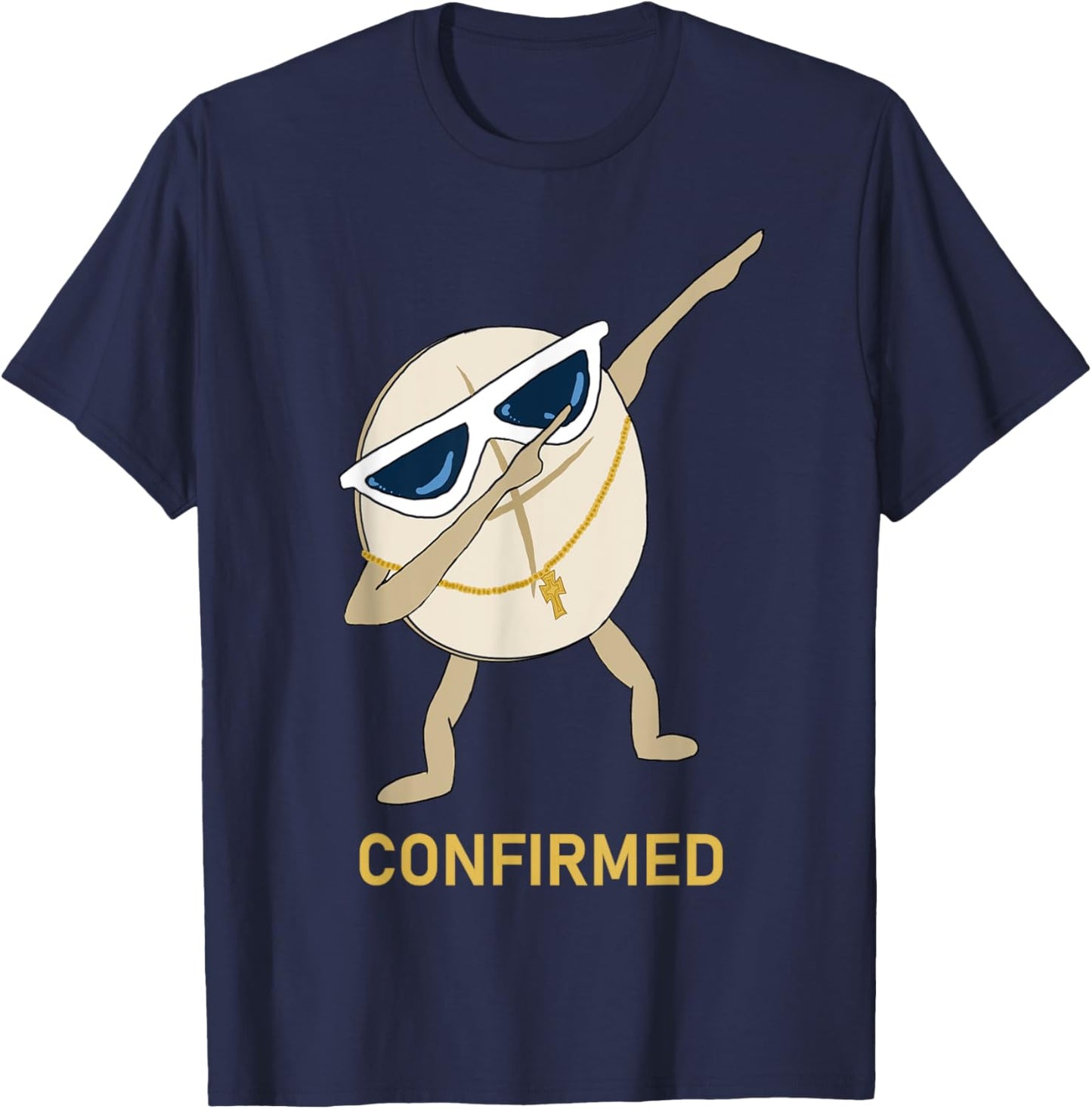 Confirmation Christian Catholic Funny Dabbing Bread T-Shirt - T-Shirt | Navy