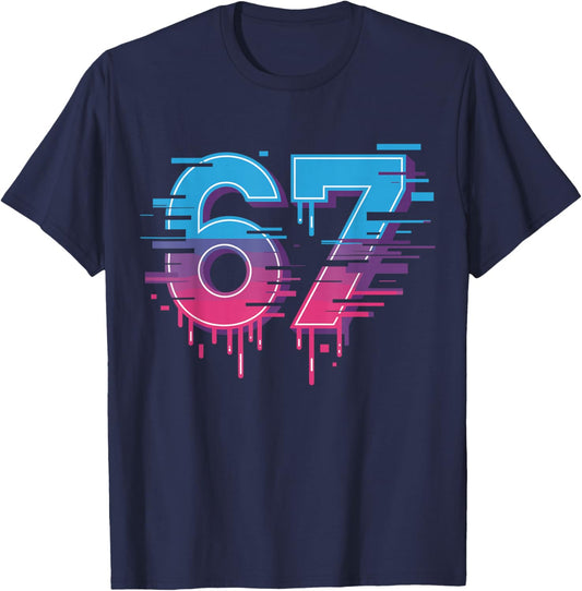 67 Six Seven Meme Shirt for IT T-Shirt - T-Shirt | Navy