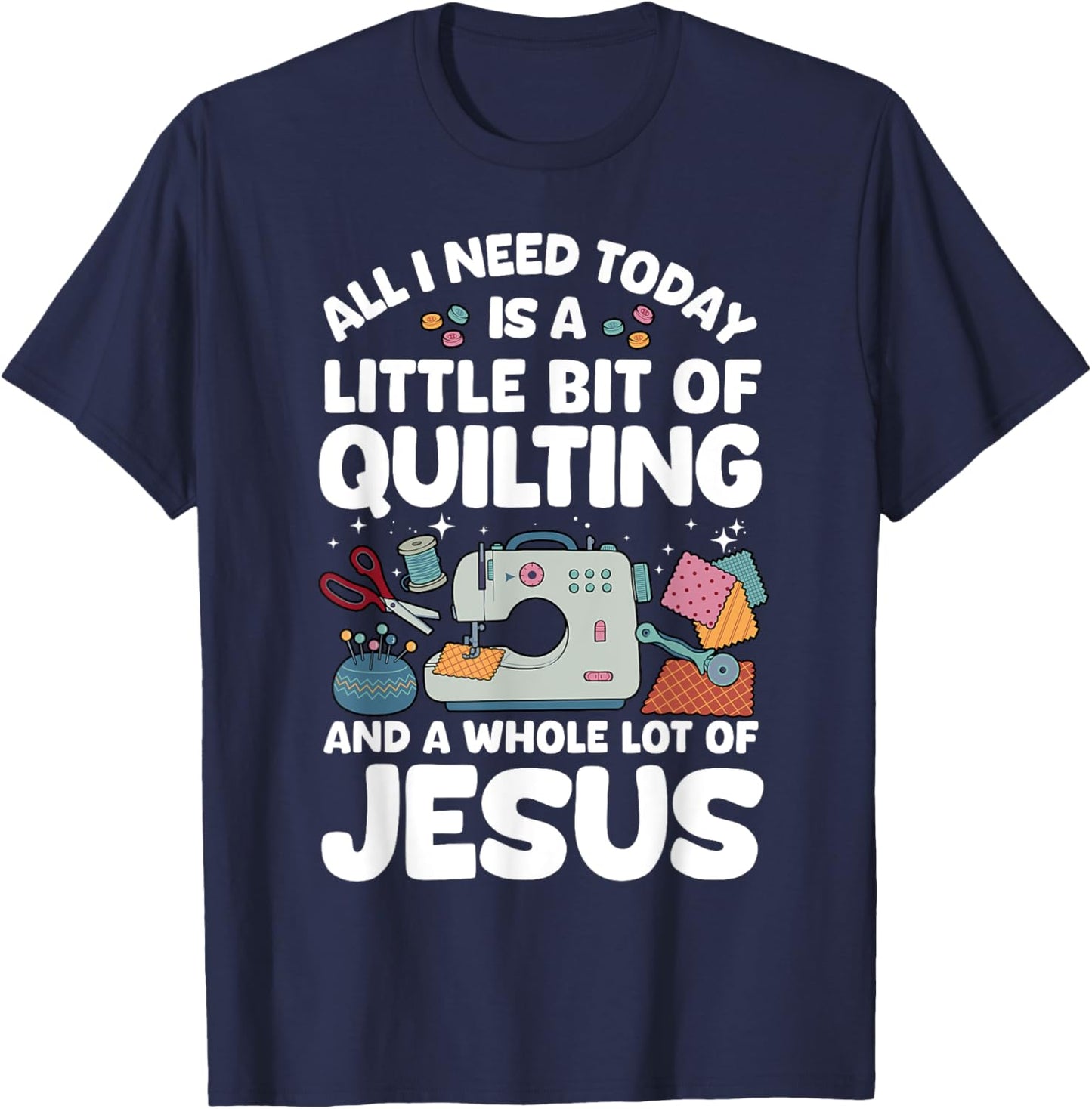 Cool Quilting Art Women Sewing Quilt Lover Quilter T-Shirt - T-Shirt | Navy