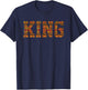 African King Art For Boys Men Afro Kente Cloth African Print T-Shirt - T-Shirt | Navy