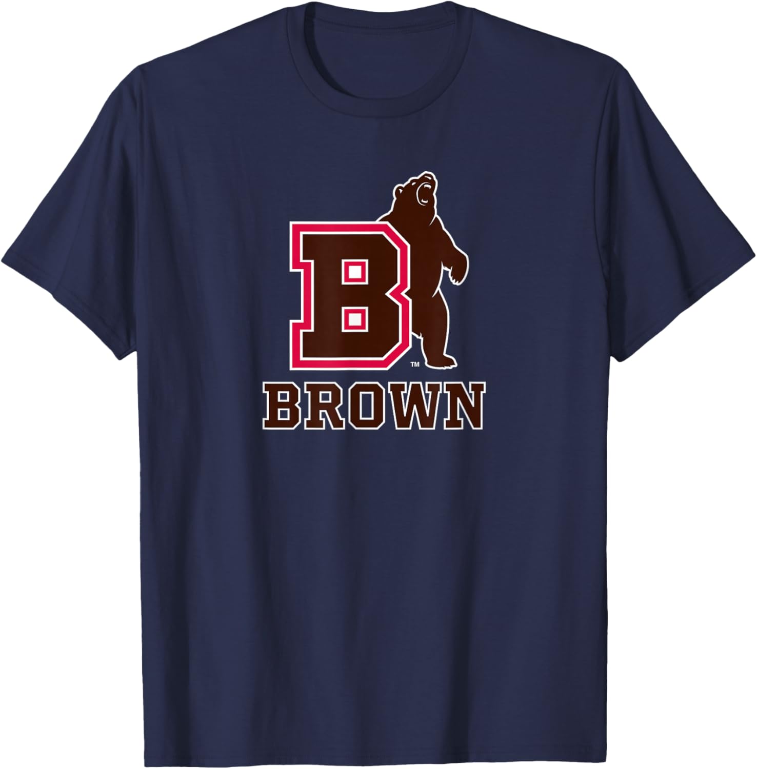 Brown University Bears Primary Logo T-Shirt - T-Shirt | Navy