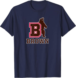 Brown University Bears Primary Logo T-Shirt - T-Shirt | Navy